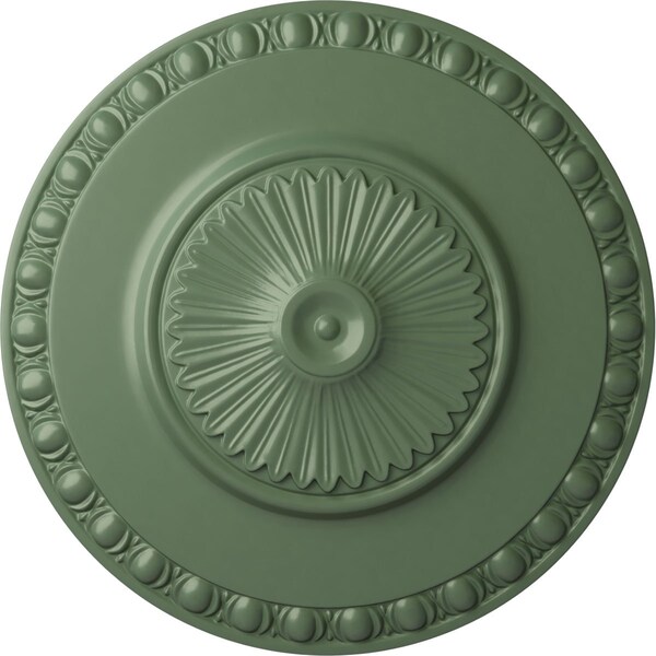 Ekena Millwork Lyon Ceiling Medallion (Fits Canopies up to 3 5/8"), Hnd-Painted Athenian Green, 23 1/2"OD x 3 1/4"P CM23LYAGF - main